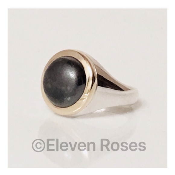 Tiffany & Co. Jewelry - Tiffany & Co. Sterling & 18k Gold Hematite Ring